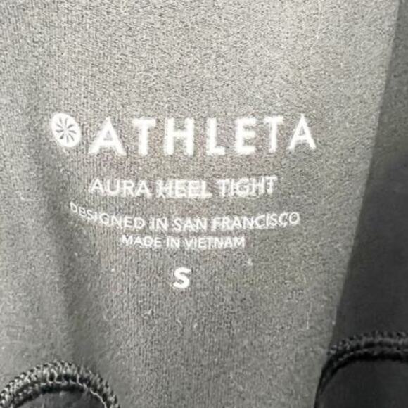 Athleta Womens Aura Heel Tight Leggings Super Soft Layer Athletic Small Black - Picture 4 of 6